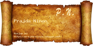 Prajda Ninon névjegykártya